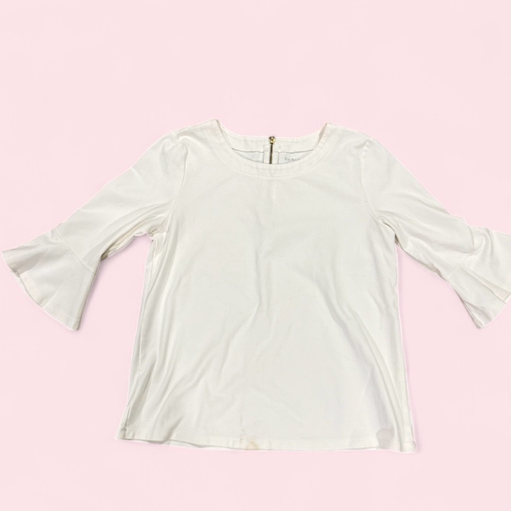 Kim Rogers Cream Bell Sleeve Blouse